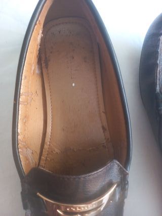 Mocasa Mocasines Marrón y Dorado Mujer