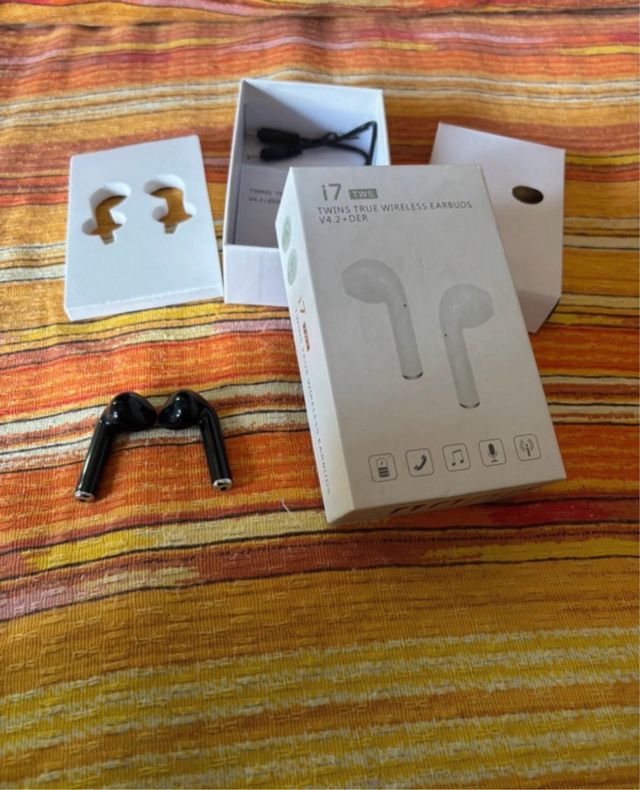 Auricolari Wireless i7 TWS Bluetooth Neri