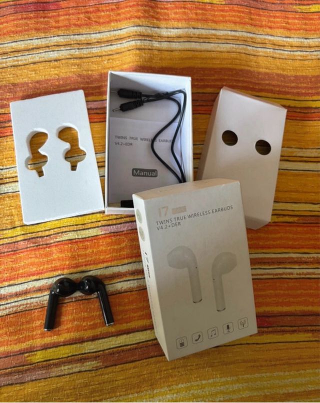 Auricolari Wireless i7 TWS Bluetooth Neri