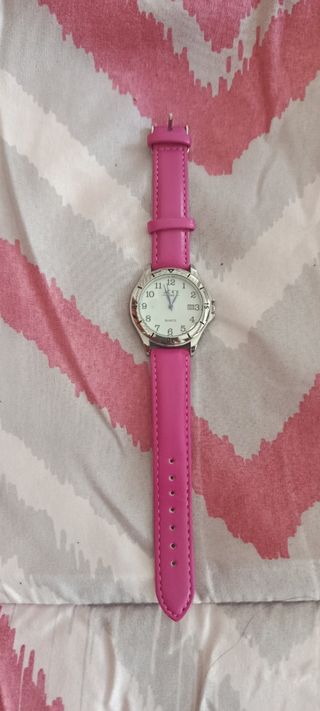 Reloj JACKY TIME fucsia y plateado