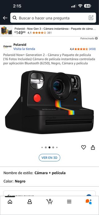 Polaroid Now+ Gen 2 Cámara + Película
