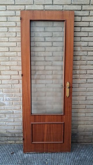 Puertas madera sapelli con cristal o sin cristal