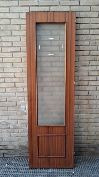 Puertas madera sapelli con cristal o sin cristal
