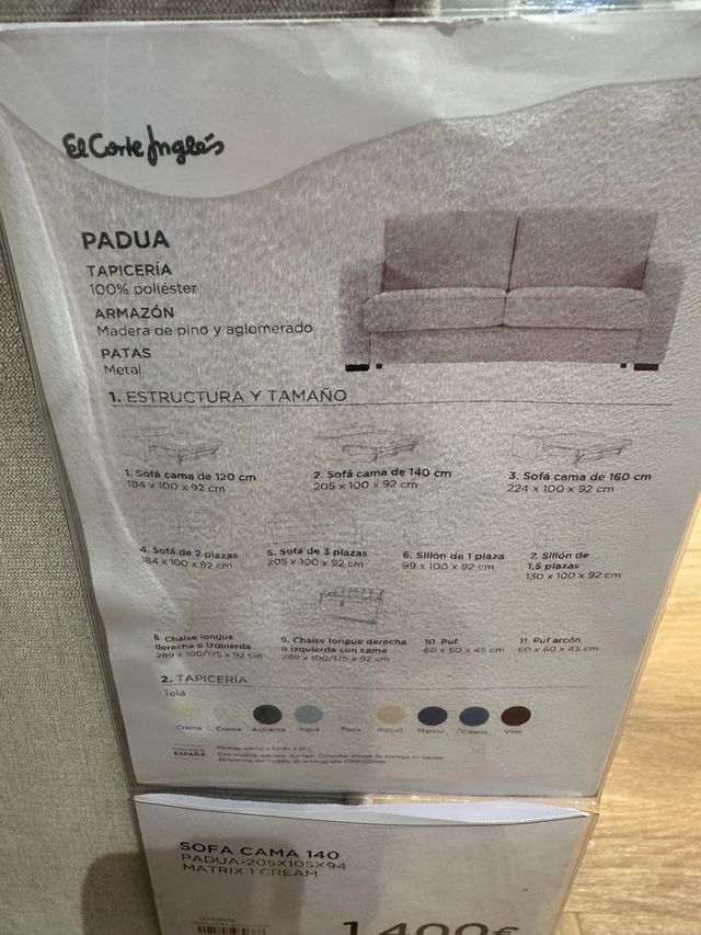 Sofá Cama Gris Tela #sofacama