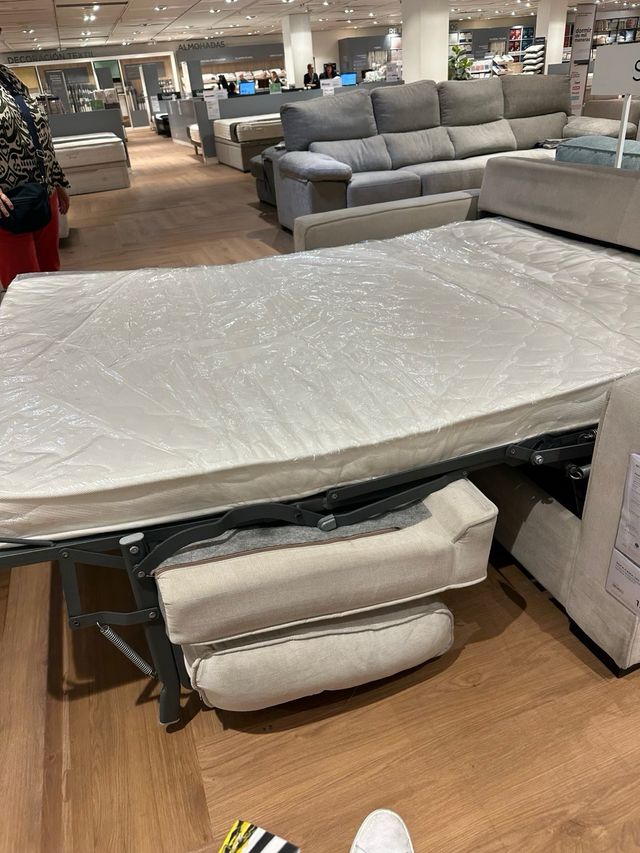 Sofá Cama Gris Tela #sofacama