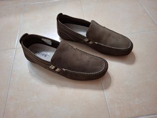 Zapatos SNIPE Hombre T. 45 Verde Oliva SEMINUEVOS 