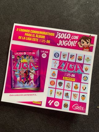  Liga Este 2025-26, cromos conmemorativos.