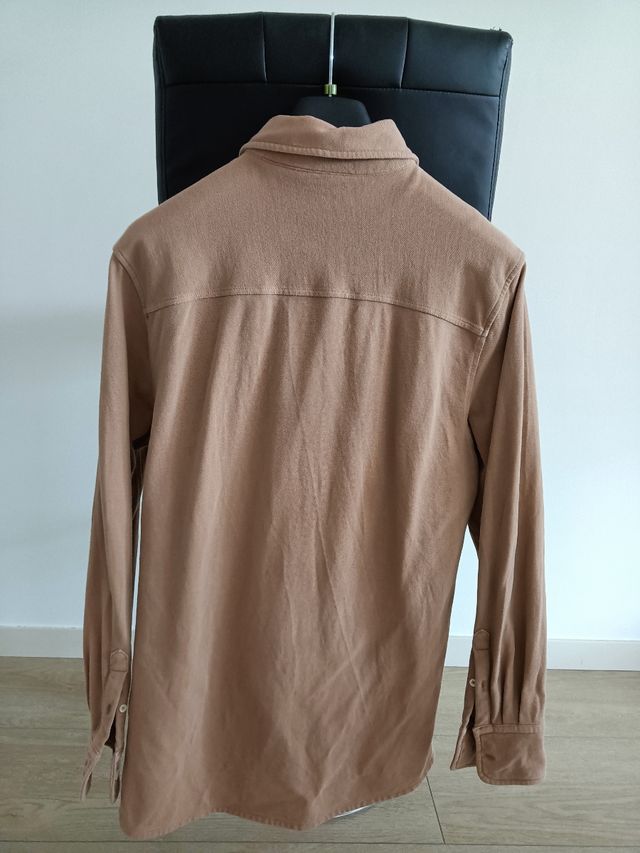 Camisa Emidio Tucci Manga Larga Marrón Talla L