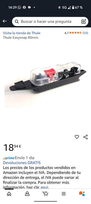 Cierres Cofre Techo Thule