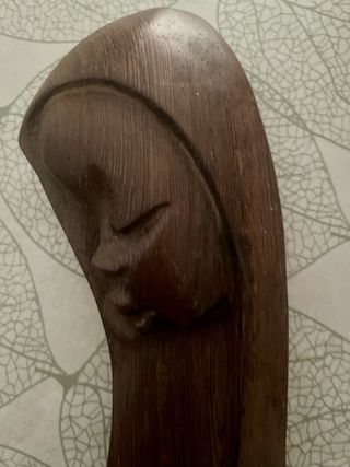 Virgen María Talla Madera Vintage