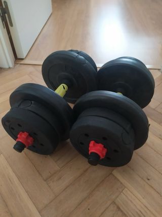Coppia di manubri regolabili da 9 kg ciascuno 