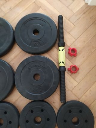 Coppia di manubri regolabili da 9 kg ciascuno 