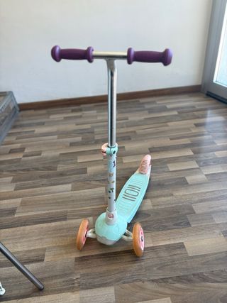 Patinete infantil 3 ruedas morado y menta