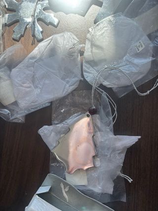 Adornos árbol de Navidad metal y plástico