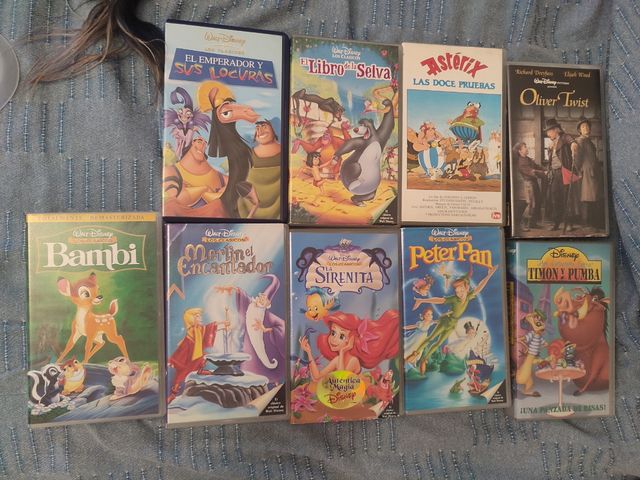 Colección 9 Cintas VHS Disney Clásicos