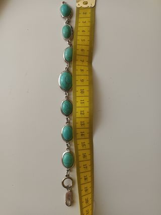 Conjunto Vintage Colgante y Pulsera Turquesa