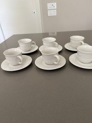 Set 6 tazze da caffè in porcellana, come nuove.