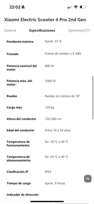 Patinete Eléctrico Xiaomi 4 Pro 2ª Gen
