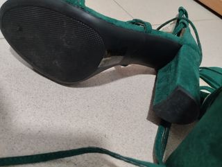 Zapatos de fiesta verdes con cordones 37
