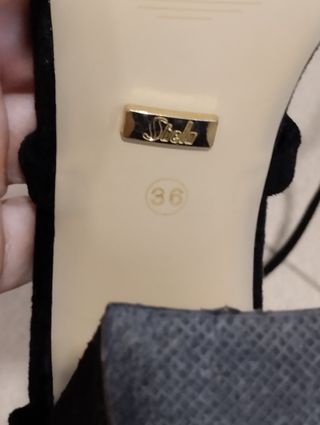 Zapatos de fiesta negros tacón alto 36

