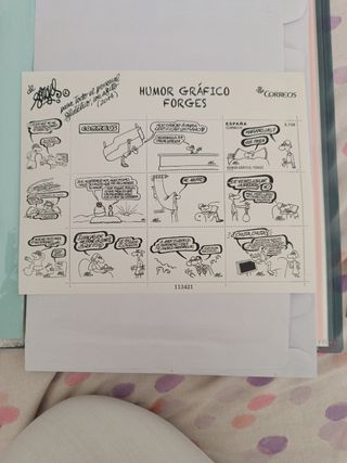 Francobolli postali Forges 2014 Graphic Humor