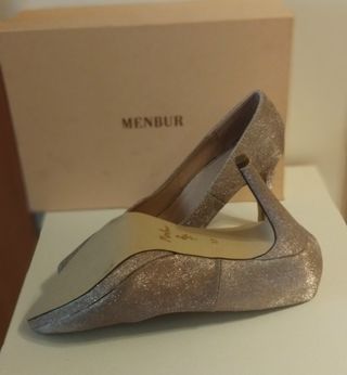 Zapatos de fiesta Menbur plateados
