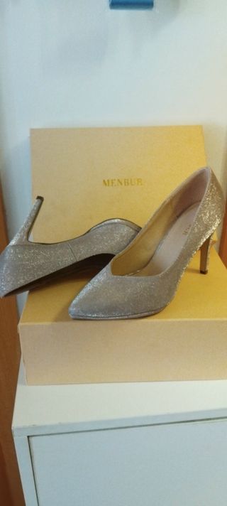 Zapatos de fiesta Menbur plateados