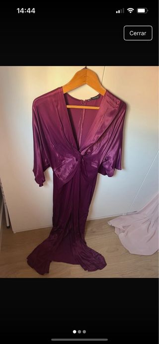Vestido largo Zara púrpura