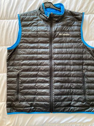 Chaleco Columbia Negro/Azul Talla XL
