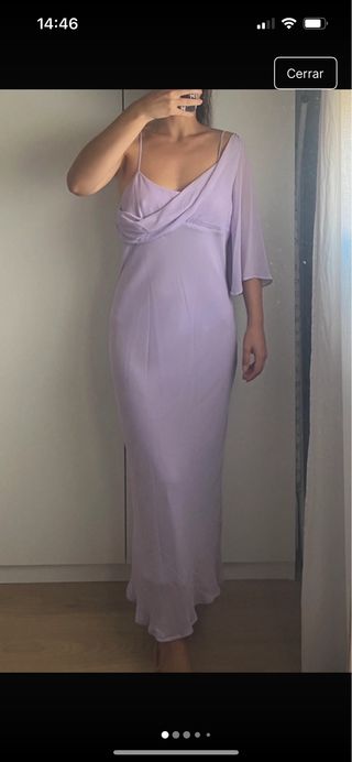 Vestido lila Mango