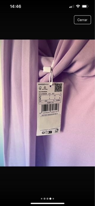 Vestido lila Mango