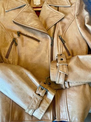 Chaqueta Piel Luis Civit Beige Talla M