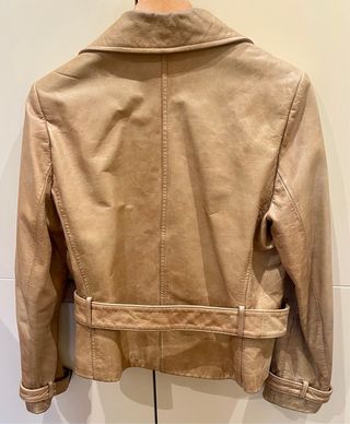 Chaqueta Piel Luis Civit Beige Talla M