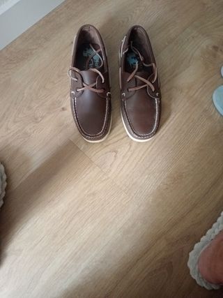 Mocasines caballero marrones talla 39de piel