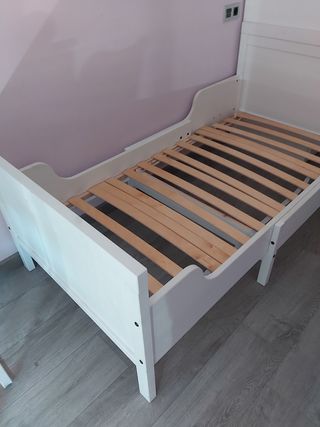 Cama extensible infantil blanca de ikea