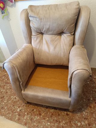 Sillón Relax Beige Tela