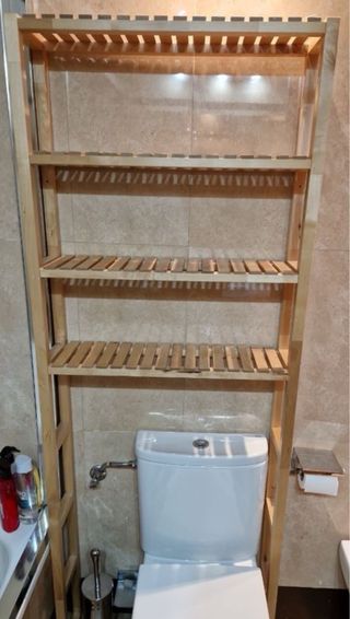 Estantería baño madera Ikea