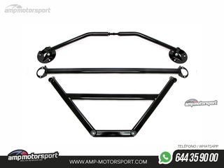KIT BARRAS ESTABILIZADORAS DE ACERO PARA BMW SERIE 3 E30 - NEGRO