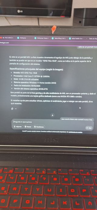 Laptop MSI Negro


