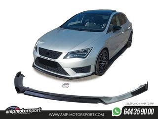 SPOILER DELANTERO PARA SEAT LEON 5F CUPRA 2012-2017 NEGRO BRILLO