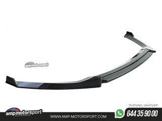 SPOILER DELANTERO PARA SEAT LEON 5F CUPRA 2012-2017 NEGRO BRILLO