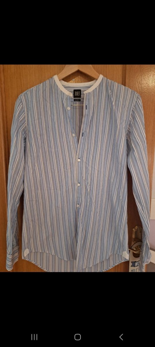 Camisa Pedro del Hierro Rayas Azul y Blanco