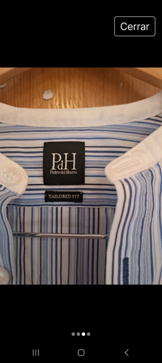 Camisa Pedro del Hierro Rayas Azul y Blanco