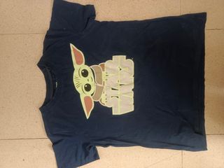 Camiseta Star Wars Bebé Yoda Azul Pijama 