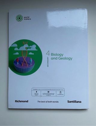 BIOLOGY & GEOLOGY 4 ESO WORLD MAKERS Santillana