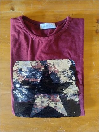 Maglietta Briko con paillettes a stella