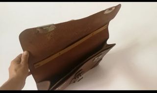 Maletín antiguo de cuero para documentos