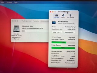 MacBook Pro 15 2014 500GB Nueva Batería