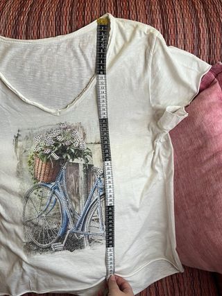 Camiseta mujer con estampado de bicicleta