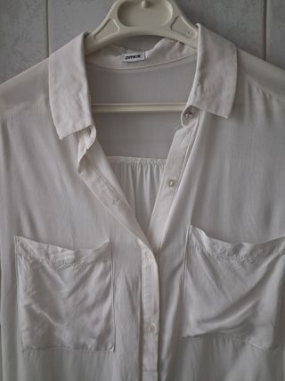 Blusa transparente Pimkie blanca mujer